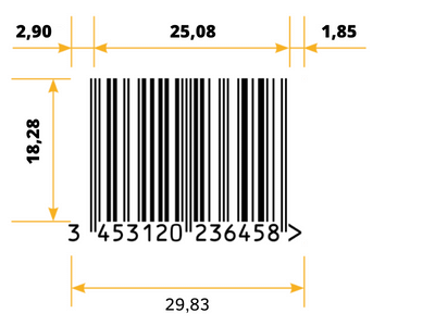 taille minimum d'un code barres ean 13